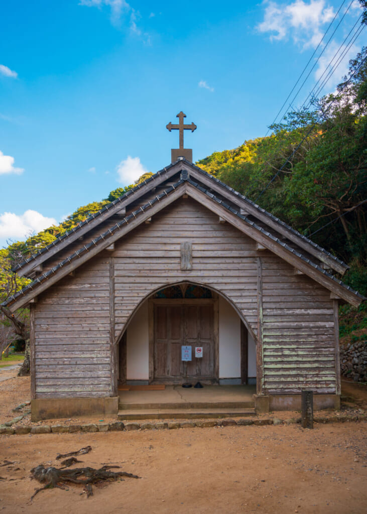 Extérieur de l'église de Gorin dans les îles Goto