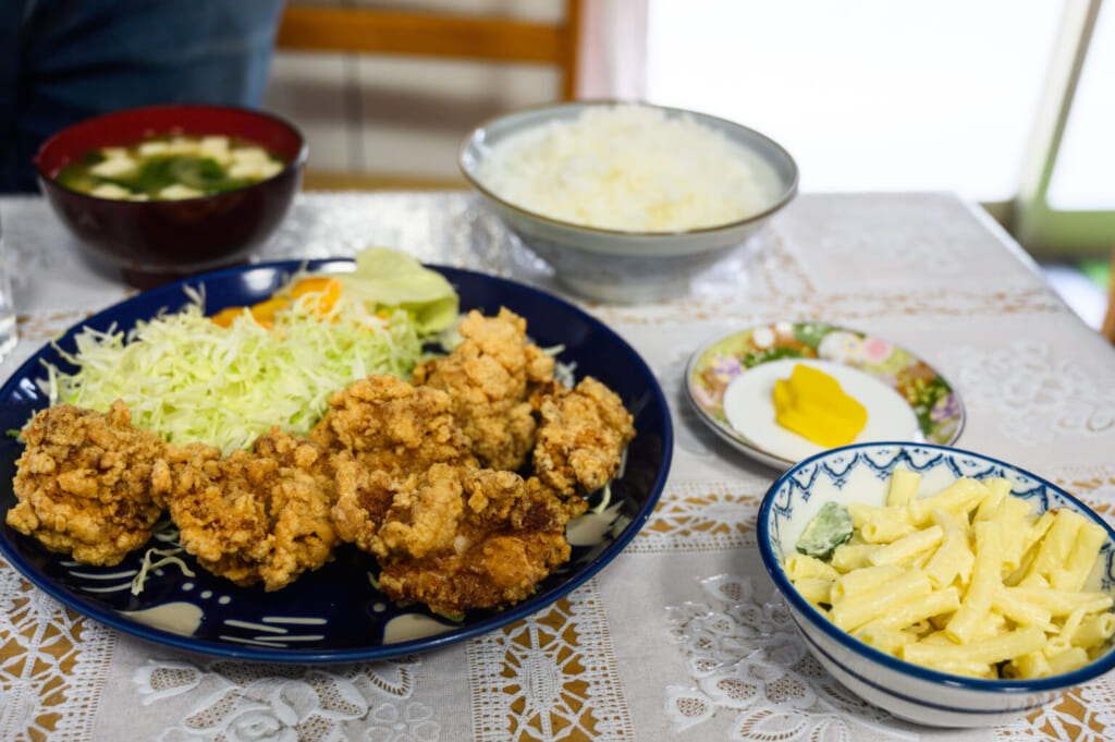 Champon et poulet frit karaage