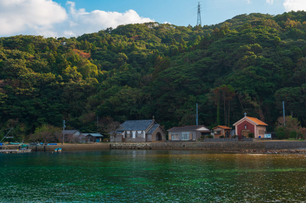 L'église de Gorin sur l'île de Hisaka à Goto