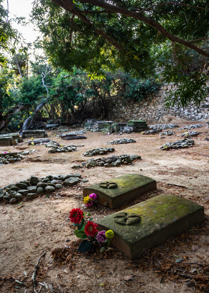Tombes des chrétiens cachés du Japon sur l'île de Hisaka
