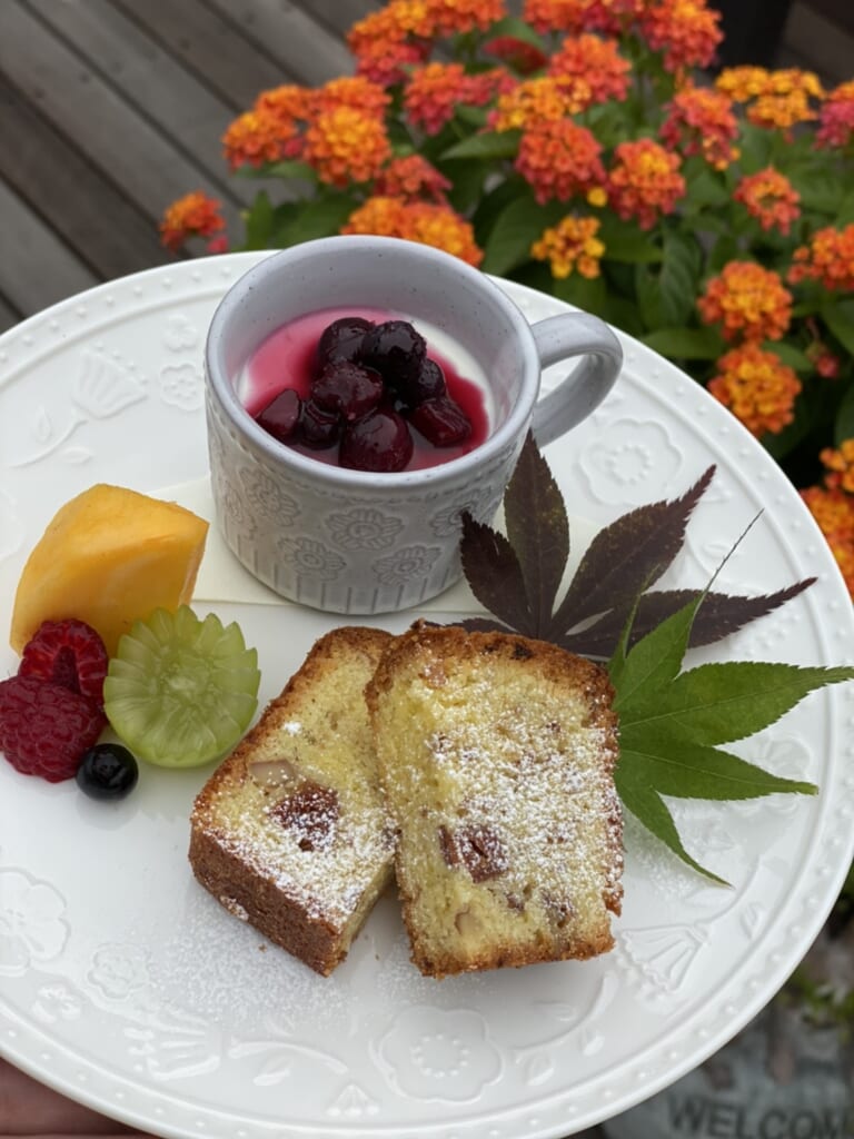 Cake set dans un café japonais