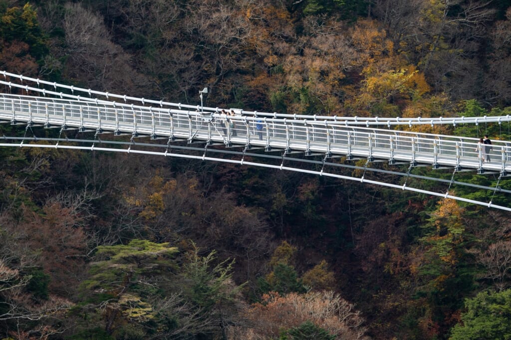 le pont suspendu yume otsurihashi dans la préfecture d'oita
