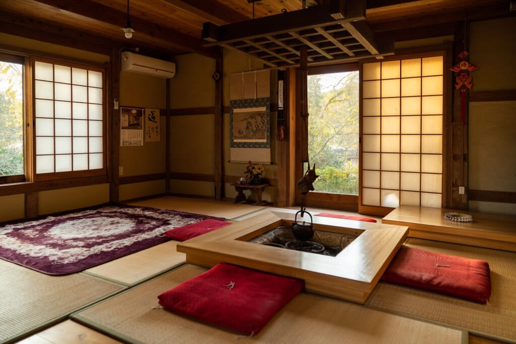 agréable salon japonais dans une ferme d'Oita