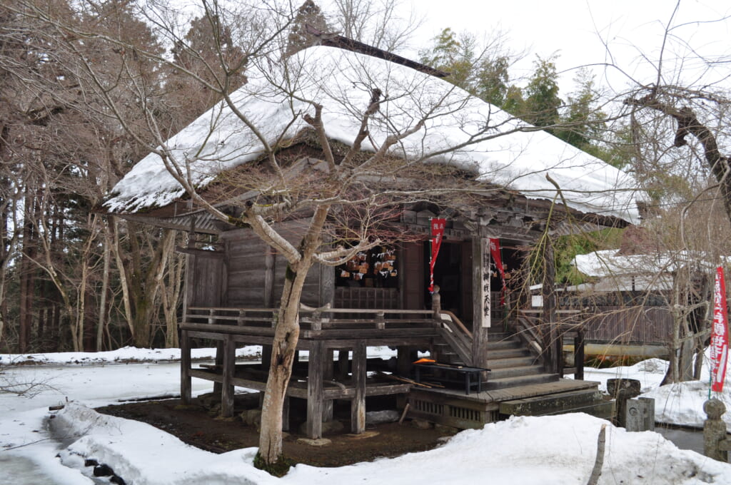 Le Chûson-ji sous la neige
