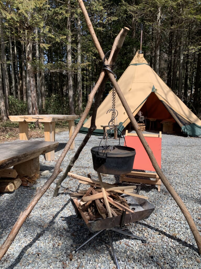 une tente d'un centre de loisir près de Gero Onsen