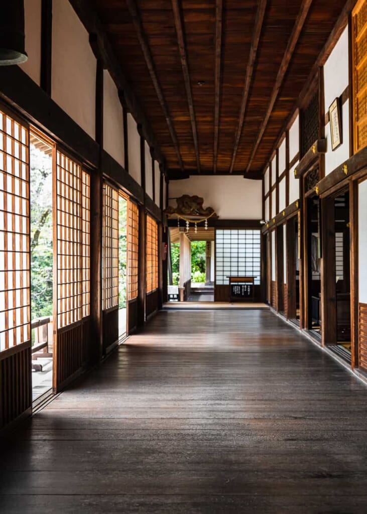 Couloir au Temple Ryotan-ji