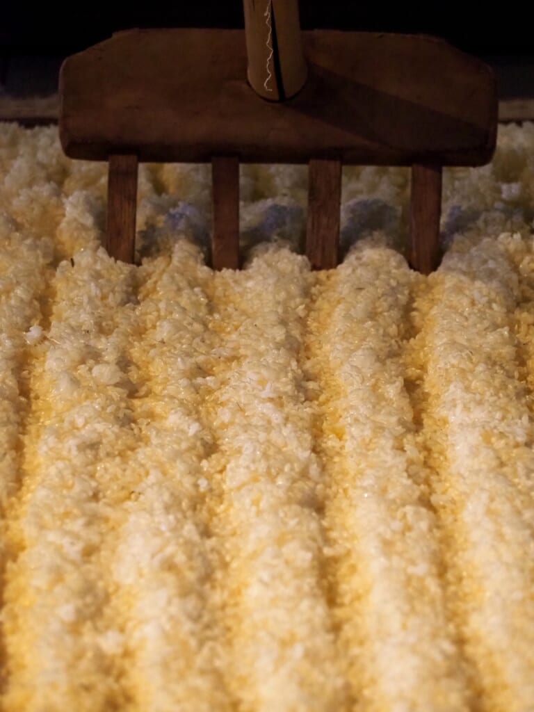 fermentation du riz lors de la production du saké