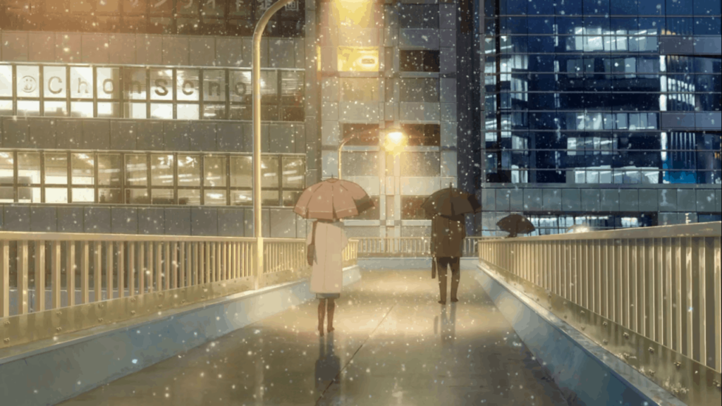 Le pont Shintoshin sous la neige - Your Name