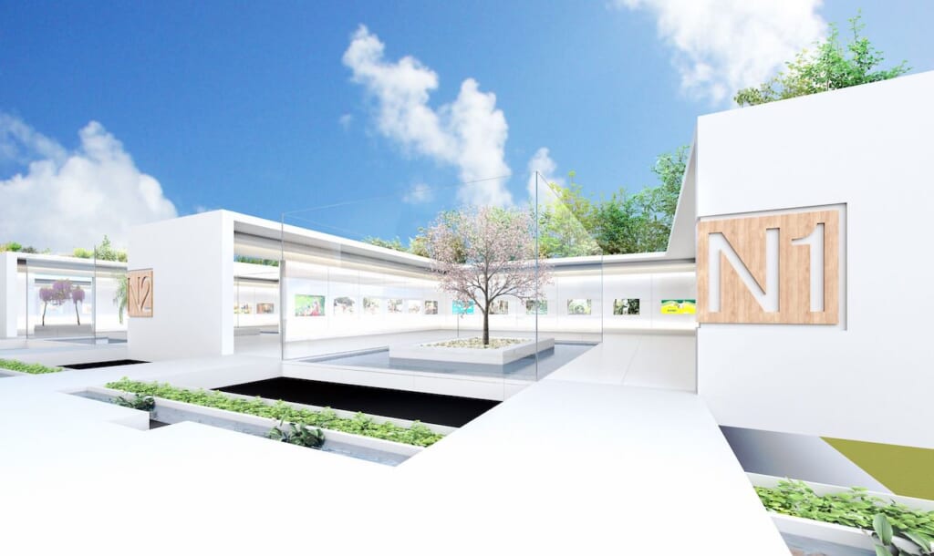 Japan Cultural Expo : modèle virtuel de galerie en plein air