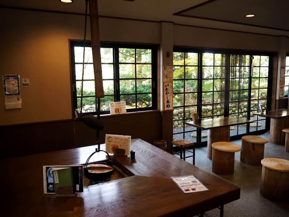Intérieur de la maison de thé Tenguchaya du mont Daisen.  