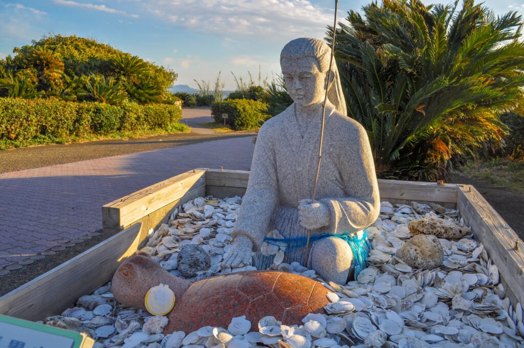 Urashima Taro et sa tortue en route vers le palais du dragon