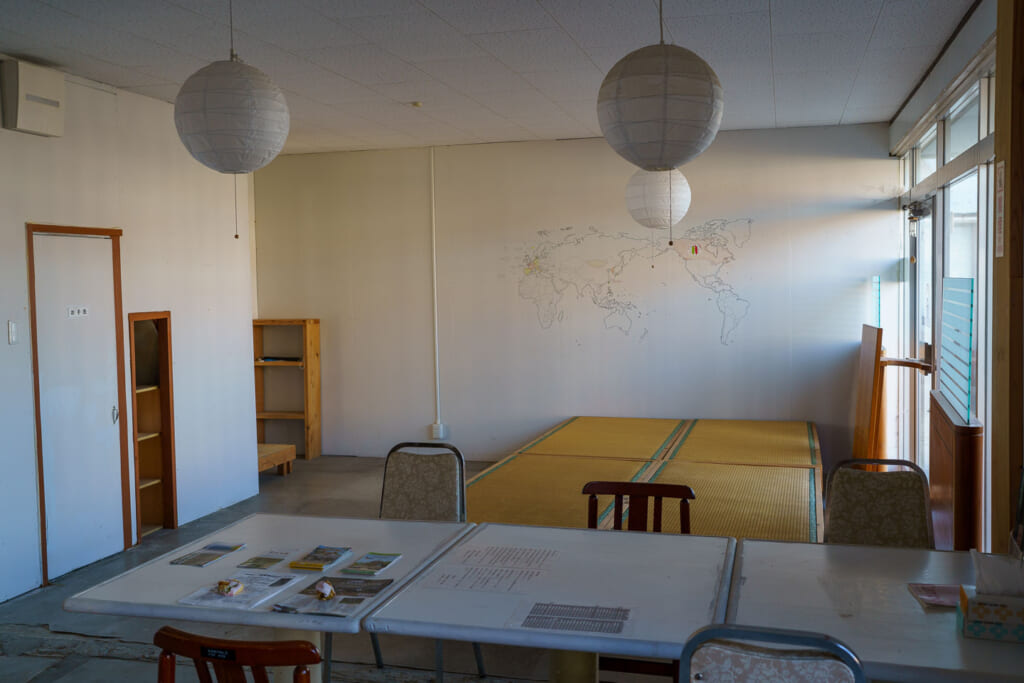 intérieur d'un zenkon yado le long du pèlerinage de Shikoku