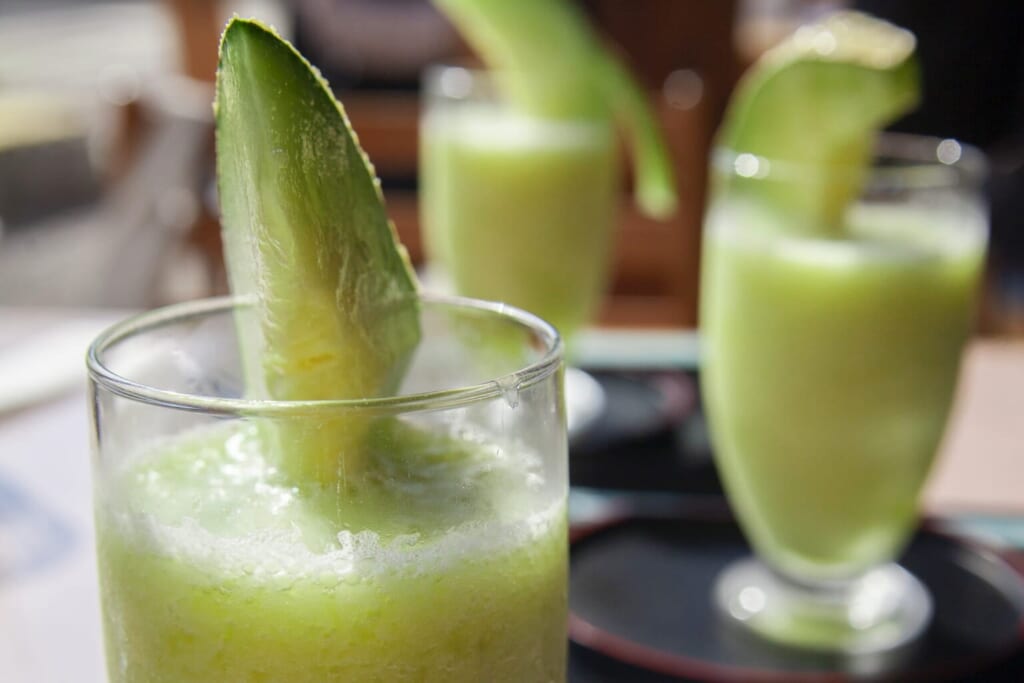 jus de melon frais à Ashimori, dans la ville d'Okayama
