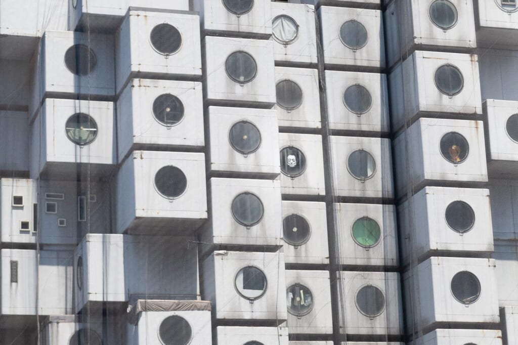 Façade de la Nakagin Capsule Tower
