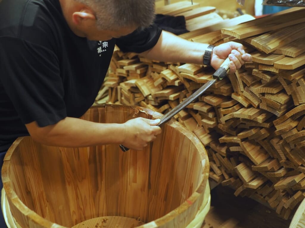 Production de fûts de saké