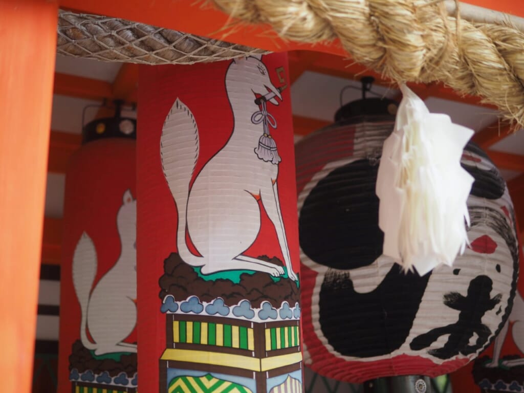 lanterne avec renard