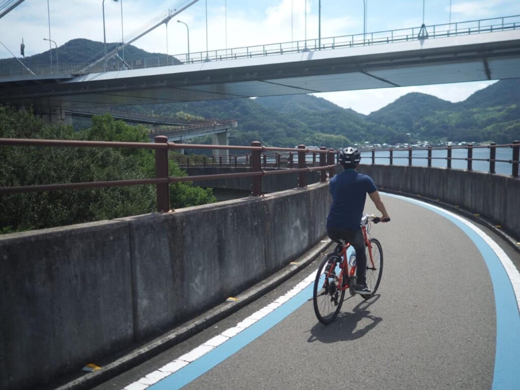cycliste sur piste cyclable