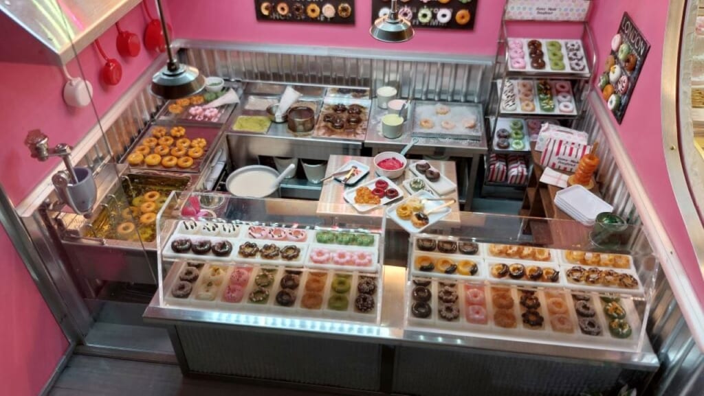 Maquette japonaise d'une boutique de Donuts à Tokyo