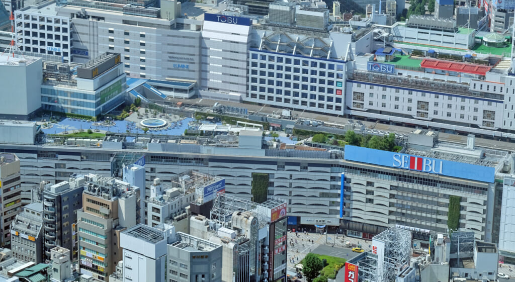 Gare d'Ikebukuro depuis Sunshine 60