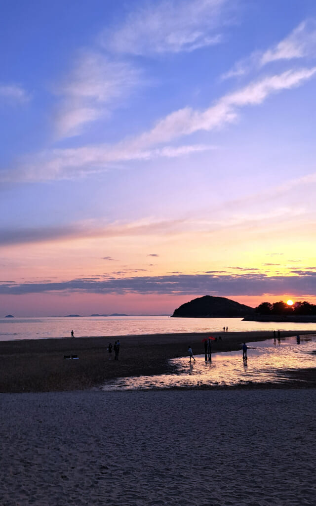 Le soir sur la plage