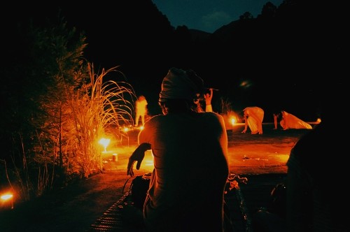 Espectáculo de danza en Kumano.