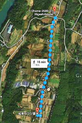 plano ruta a pié matsumoto