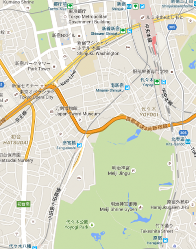 google maps shinjuku