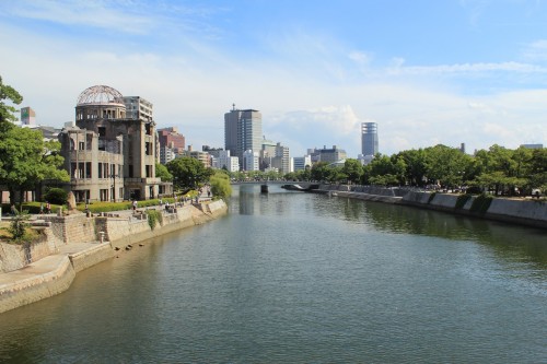 Edificio A-Bomb Dome que sobrevivió a la bomba atómica en Hiroshima