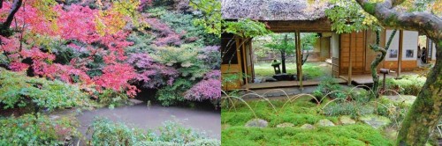 Jardín estilo Sakkei en el jardín Kunenan Kanzaki (Japón)