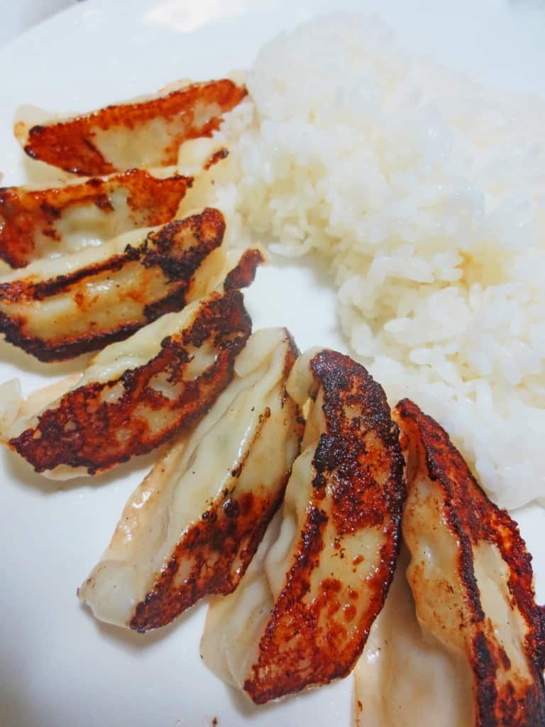 Gyozas caseras, halal y vegetarianas