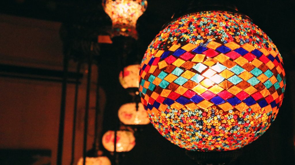 Lámparas de la tienda turca