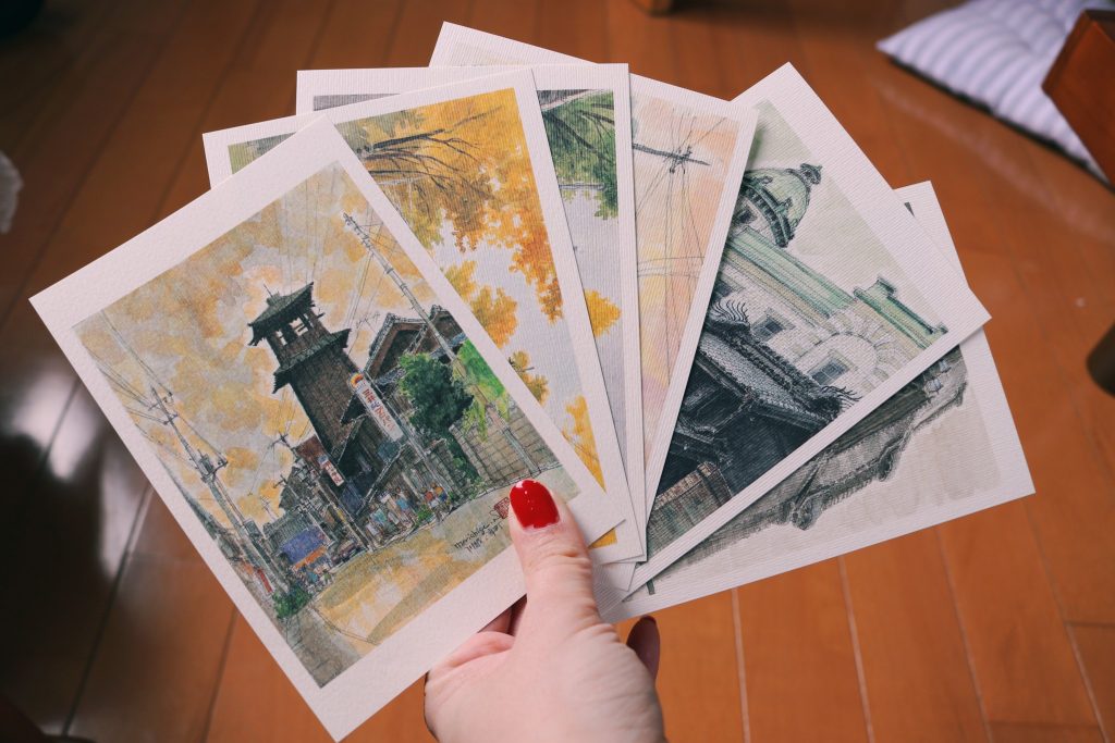 Las postales que ilustraban Kawagoe