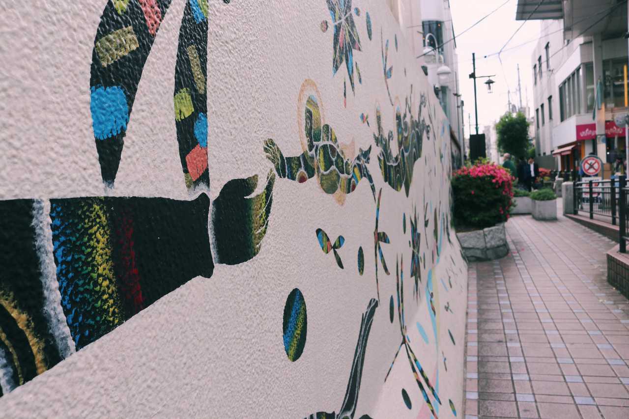 Arte en las paredes de Koenji