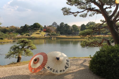Korakuen, Okayama, Isla de Honshu, Japón