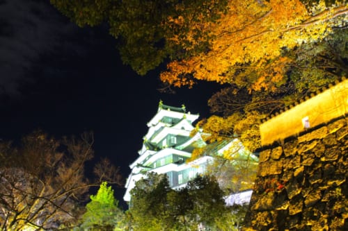 El castillo de Okayama, Okayama, Isla de Honshu, Japón