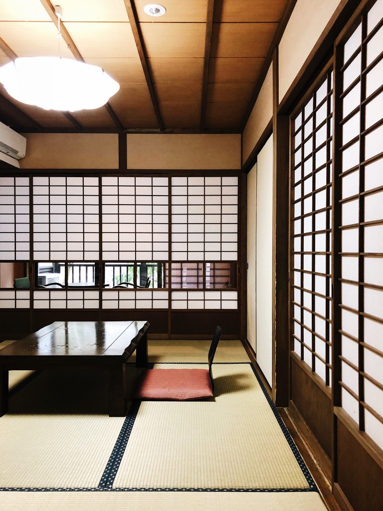 El Comedor del ryokan en el Kurokawa Onsen en Kumamoto, Kyushu, Japón