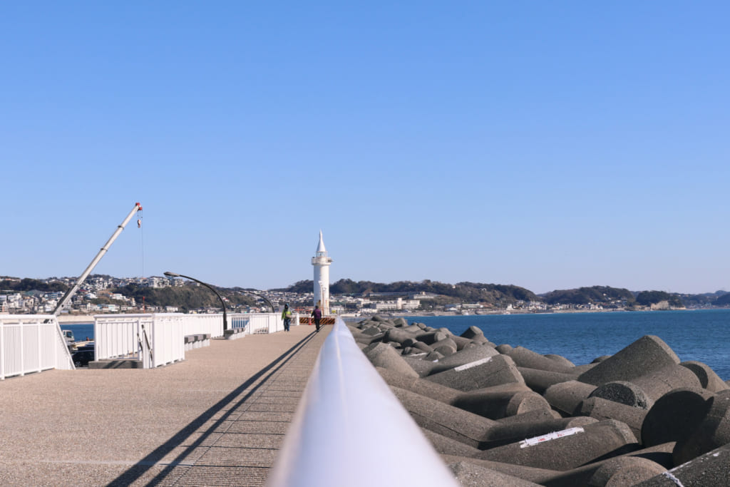 Vista del puerto de Enoshima, Fujisawa, Kanagawa, Japón
