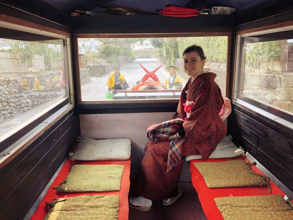 Carro tirado por un buey, Ciudad samurai, Izumi, Kagoshima, Japón