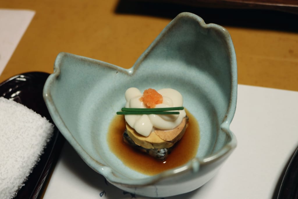 cena del ryokan Tensui