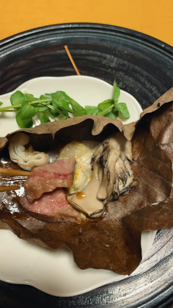 cena del ryokan Tensui