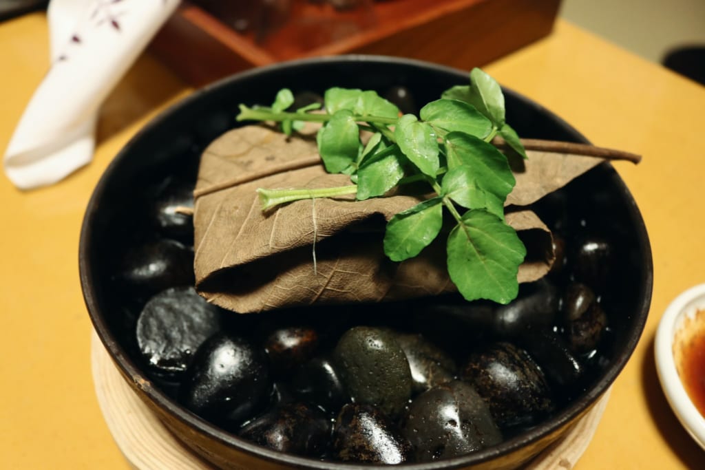 cena del ryokan Tensui