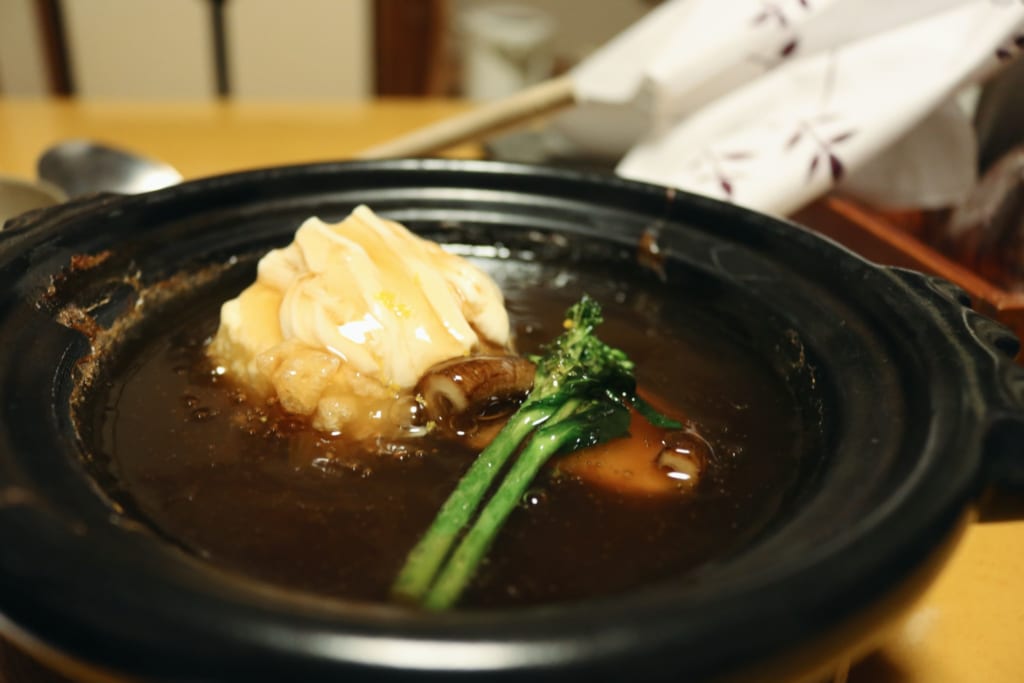 cena del ryokan Tensui