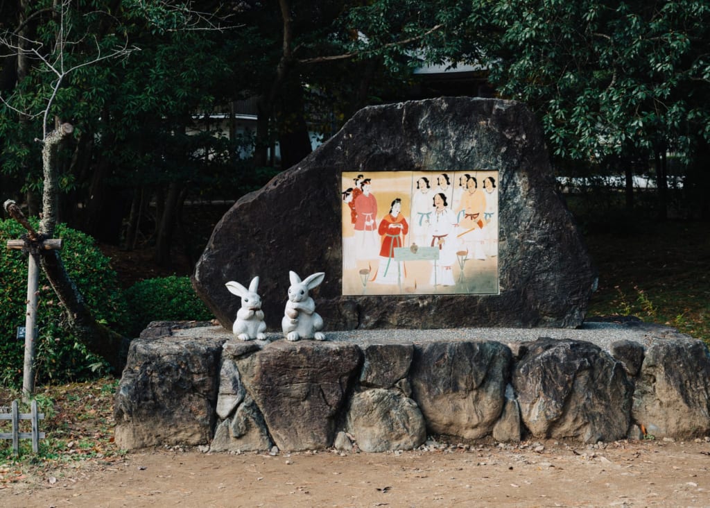 Figuras de conejos en el Izumi Taisha
