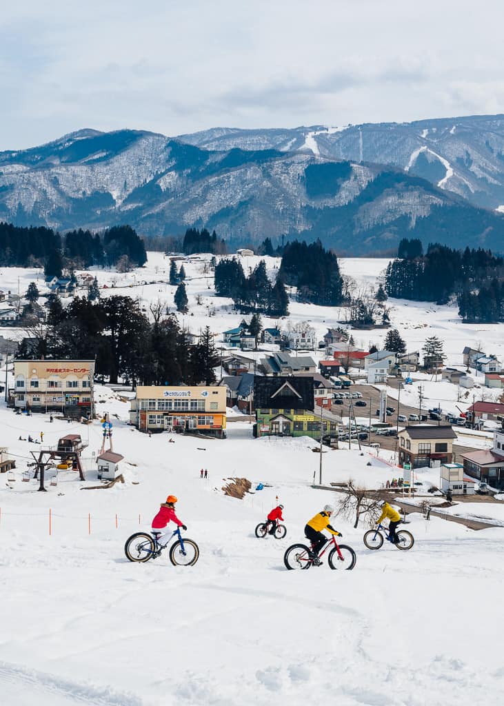 SLas vistas durante nuestra ruta de snow cycling