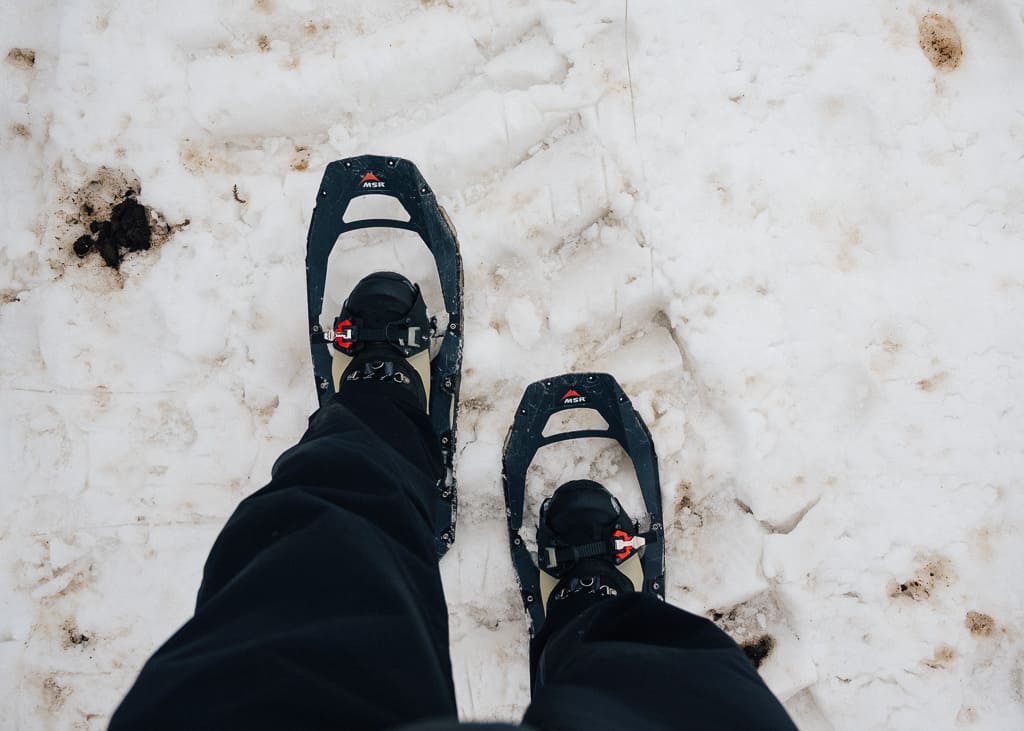 Andando con raquetas de nieve