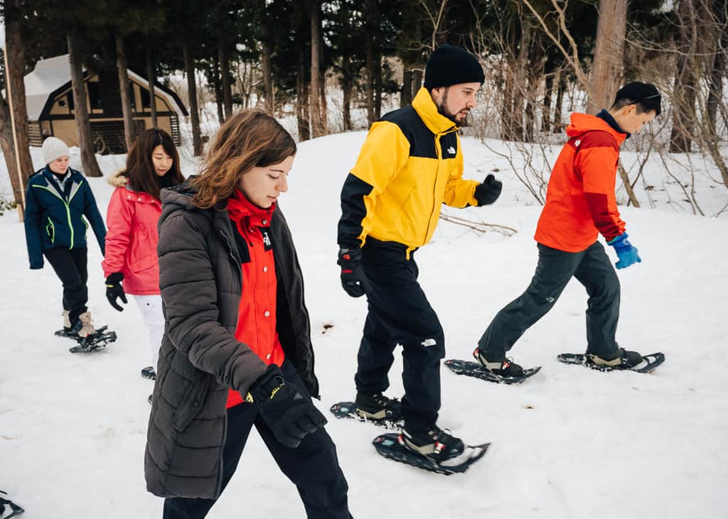 Probando las raquetas