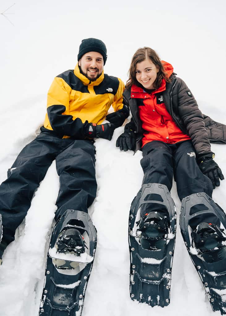 Después de caer en la nieve