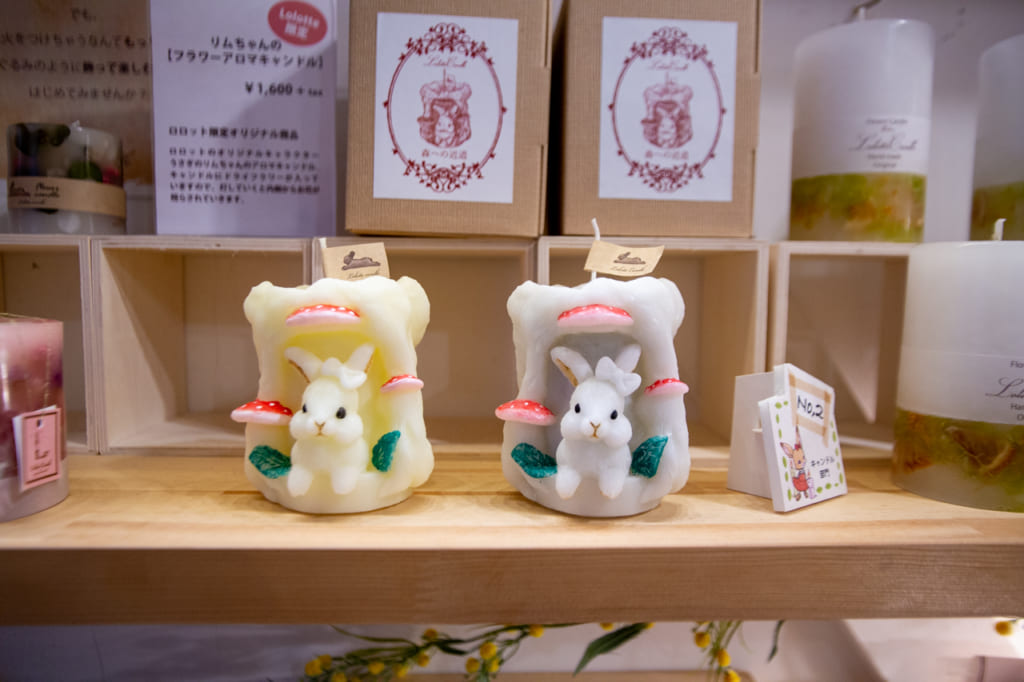 Velas hechas a mano con forma de conejo