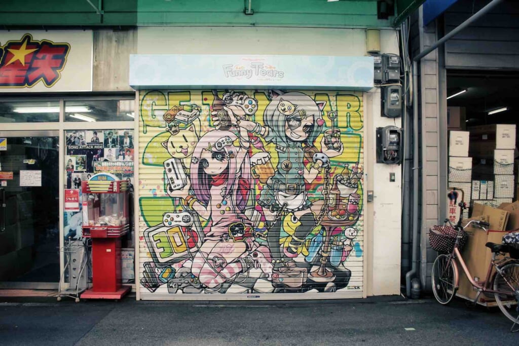 Un grafiti de anime 