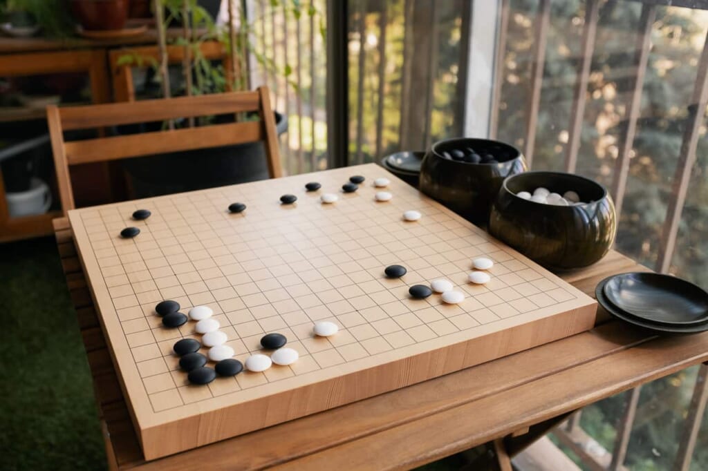 Un juego del Go, en Japón